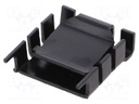 Heatsink: moulded; P-SIP; black; L: 29.4mm; W: 25mm; H: 8.3mm; 18K/W