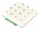 Keypad: plastic; No.of butt: 16; none; plastic; 200mΩ; 1.5N; 20mA