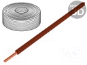 Wire; stranded; Cu; 0.5mm2; brown; PVC; 60V; 10m; Class: 5