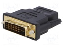 Adapter; DVI-D (24+1) plug,HDMI socket; Colour: black