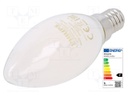 LED lamp; warm white; E14; 230VAC; 470lm; 4.3W; 2700K; CRImin: 80