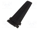 Velcro tie; L: 240mm; W: 16mm; black; 20pcs; Ømax: 65mm