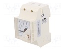 Meter; for DIN rail mounting; analogue; 0÷20A; True RMS; 40÷72Hz