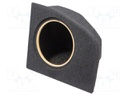 Car loudspeaker enclosure; MDF; black melange; textil; 15l; 250mm