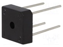 Single-phase bridge rectifier; Urmax: 1000V; If: 10A; Ifsm: 135A