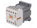 Contactor: 3-pole; NO x3; Auxiliary contacts: NC; 24VDC; 12A; IP20