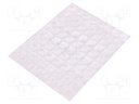 Self-adhesive foot; H: 3mm; transparent; polyurethane