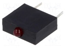 LED; horizontal,in housing; red; 1.8mm; No.of diodes: 1; 20mA; 40°