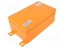 Enclosure: emergency; X: 150mm; Y: 250mm; Z: 100mm; steel; orange