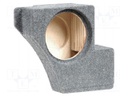 Car loudspeaker enclosure; MDF; gray melange; textil; 15l; 250mm