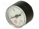 Manometer; 0÷1.6bar; 40mm; non-aggressive liquids,inert gases