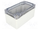 Enclosure: multipurpose; X: 65mm; Y: 120mm; Z: 60mm; 1554; grey; IP66