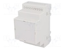 Enclosure: for DIN rail mounting; Y: 90mm; X: 52mm; Z: 65mm; grey