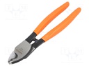 Pliers; side,cutting; forged,PVC coated handles; industrial