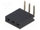 Socket; pin strips; female; PIN: 3; angled 90°; 2.54mm; THT; 1x3