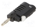 Plug; 4mm banana; 36A; 30VAC; 60VDC; black; non-insulated; 57.2mm