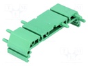 DIN rail mounting bracket; 72x22mm; Body: green