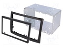 Radio mounting frame; Renault; 2 DIN; black