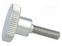 Knob; Dia: 12mm; M3; 10mm; H: 7.5mm; stainless steel