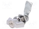 Lock; zinc and aluminium alloy; 33mm; chromium; Key code: 1333