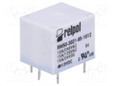 Relay: electromagnetic; SPST-NO; Ucoil: 12VDC; 10A/240VAC; 15A