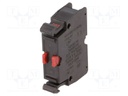 Contact block; NC lagging; 6A/230VAC; 3A/24VDC; 22mm; -25÷70°C