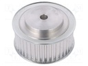 Belt pulley; T5; W: 25mm; whell width: 36mm; Ø: 62.85mm; aluminium