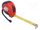 Measuring tape; L: 5m; Width: 19mm; Enclos.mat: ABS; Class: II