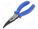 Pliers; curved,universal; two-component handle grips; 163mm