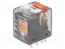 Relay: electromagnetic; DPDT; Ucoil: 24VAC; 12A/250VAC; 12A/30VDC