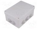 Enclosure: junction box; X: 119mm; Y: 164mm; Z: 77mm; wall mount