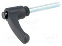 Lever; adjustable; Thread len: 60mm; Lever length: 63mm; -30÷130°C