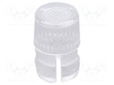 LED lens; round; Mat: polycarbonate; transparent; 3mm; Front: flat