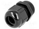 Cable gland; PG13,5; IP68; Mat: polyamide; black; UL94V-2