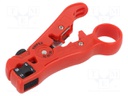 Stripping tool; Wire: coaxial; Kind: RG11,RG59,RG6,RG7