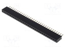 Socket; pin strips; female; PIN: 32; straight; 1.27mm; THT; 1x32