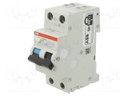 RCBO breaker; Inom: 6A; Ires: 30mA; Poles: 1+N; 230VAC; DIN; IP20