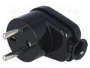 Connector: AC supply; plug; Layout: 2P+PE; black; 230VAC; 16A; PIN: 3