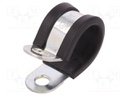 Fixing clamp; ØBundle : 22mm; W: 20mm; steel; Cover material: EPDM