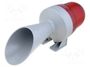 Signaller: lighting-sound; 230VAC; horn,flashing light; IP65