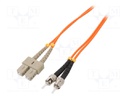 Fiber patch cord; OM2; ST/UPC,SC/UPC; 2m; LSZH; orange