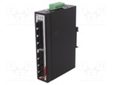 Industrial module: switch Ethernet; unmanaged; 12÷48VDC; RJ45