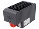 Blower heater; 1kW; IP20; for DIN rail mounting; 152.5x88x66mm
