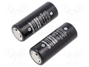 Re-battery: Li-Ion; 26650; 3.7V; 5500mAh; Ø26.5x67mm; 15A