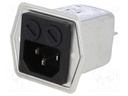 Connector: AC supply; socket; male; 6A; 250VAC; IEC 60320; -25÷85°C