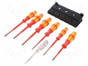 Screwdrivers; Pcs: 7; insulated,slim; 1kVAC