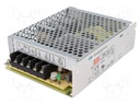Power supply: switched-mode; modular; 75W; 15VDC; 129x97x38mm; 5A