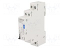 Relay: installation; bistable; NC + NO; Ucoil: 230VAC; 20A; IP20