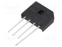 Bridge rectifier: single-phase; Urmax: 1kV; If: 10A; Ifsm: 200A