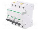 Circuit breaker; 400VAC; Inom: 20A; Poles: 4; DIN; Charact: B; 6kA